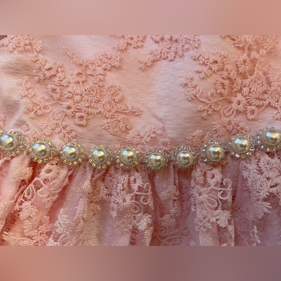 American Princess Pink Formal Easter Flower Girl Party Layered Dress Size 5 NWT - Picture 6 of 14